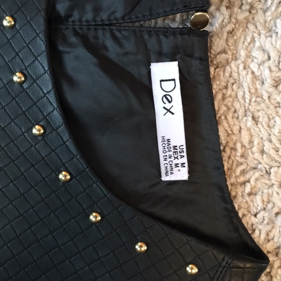 Faux Leather Dress - Picture 2 of 4